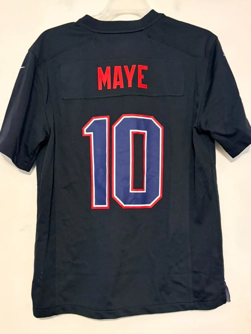 Youth Drake Maye New England Patriots Nike Super Bowl LX Carbon Black Sz Large